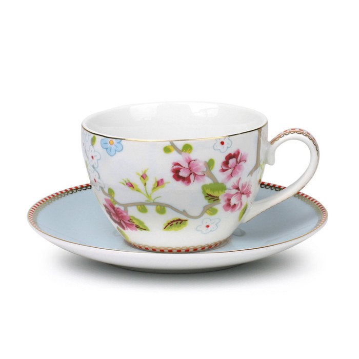 Tasse à thé et soucoupe chinese blanc Pip Studio