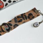Bracelet Jungle Peau Tigre Médaille Litchi