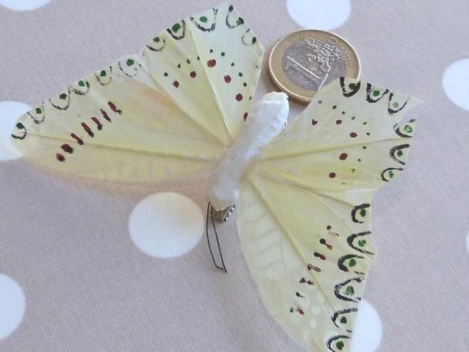 Papillons Décoratifs Vanille (set de 6)