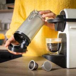 Coffret Caps Me Gris Argent Rechargeur de Capsules de Café à l'Infini