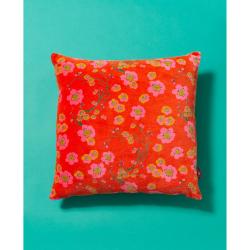 Coussin Velours Blossom Orange 45x45 cm Les Touristes