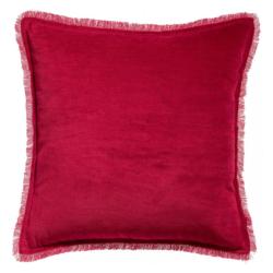 Coussin Velours Fara Rubis 45x45cm Vivaraise