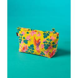 Trousse Airport XL Velours Ancolie Yellow Les Touristes