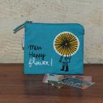 Porte-Monnaie Miss Happy Flower Bleu 100drine