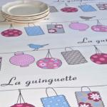 Toile Enduite Guinguette Gris Rose (x10cm)