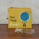 Porte-Monnaie Miss Happy Flower Jaune 100drine