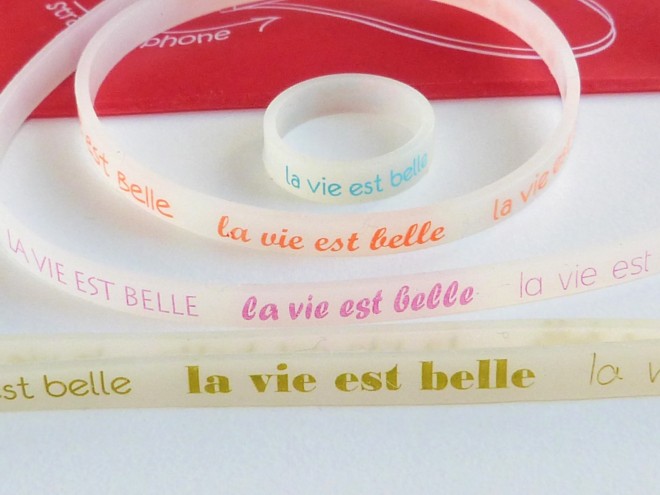 Set La Vie est Belle Collier, Bague, Bracelet, Strap