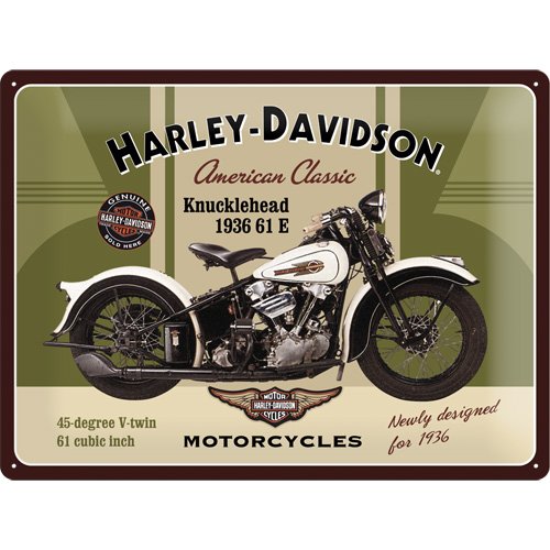 Plaque Métallique Déco Harley Davidson 30x40 cm
