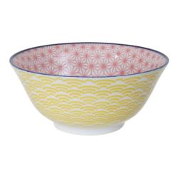 Bol Tayo Star Wave 15,2 cm Pink Yellow Porcelaine