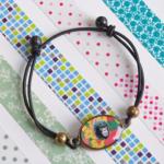 Bracelet Achille Médaille Litchi Laissez Lucie Faire