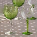 Duo Verres à Vin et à Eau Vert Transparent