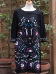 Robe Talisman Ethnic Black La Fiancée du Mekong