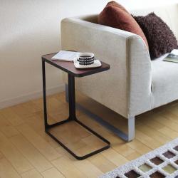 Table d'Appoint Acier Bois Noire Yamazaki