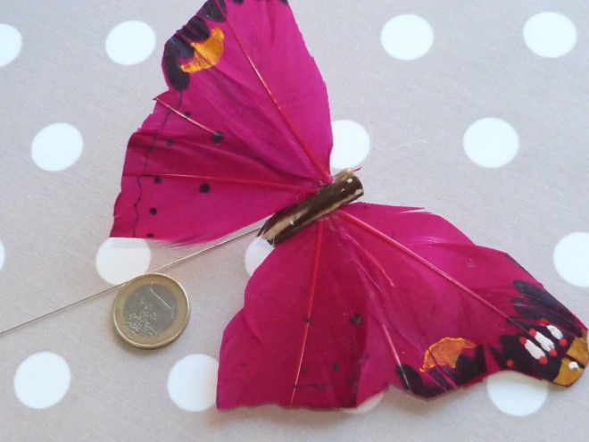 Papillons Décoratifs Framboise (set de 4)