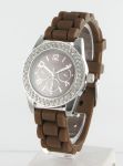 Montre Femme Silicone/Strass Choco