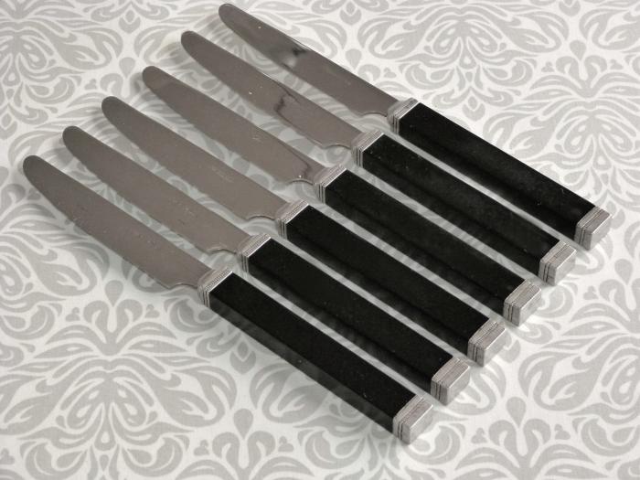 Set de 6 Couteaux à Dessert Kilim Noir