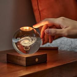 Lampe Amber Crystal Galaxy Gingko