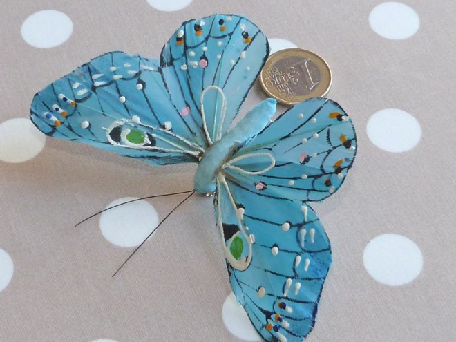 Papillons Décoratifs Bleu Medium (set de 4)