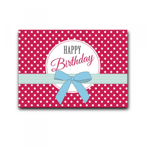 Carte Postale Happy Birthday Red