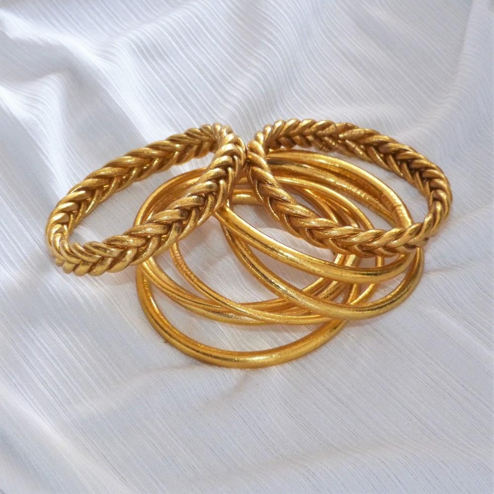 Bracelet Jonc Bouddhiste Epais Kumali Gold