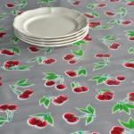 Toile Cirée Kitsch Kitchen Argent Cerises