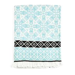 Plaid Aquamarine Duafe Blanket 3rd Culture