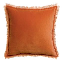 Coussin Velours Fara Ambre 45x45cm