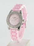 Montre Femme Silicone/Strass Rose