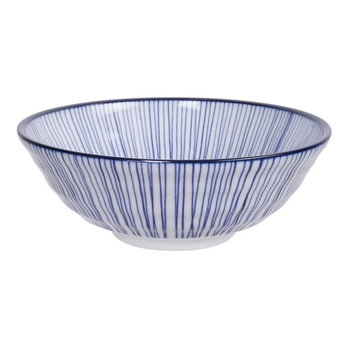 Bol Saladier Soba Nippon Blue Lines 21 cm Porcelaine