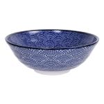 Bol Saladier Soba Nippon Blue Dots 21 cm Porcelaine