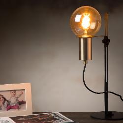 Lampe Malcolm Noire Lucide