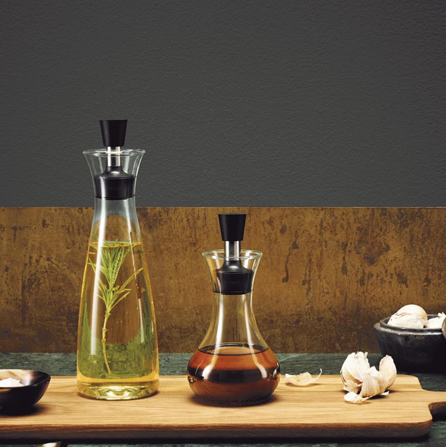 Shaker à Vinaigrette En Verre 240 Ml Noir - Distributeur Et Mélangeur Pour Salades Et Sauces