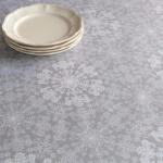 Toile Enduite Gris Perle Flocons Paillettes (x10cm)