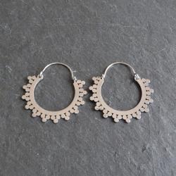 Boucles d'Oreilles Soleil Acier Argenté Ikita