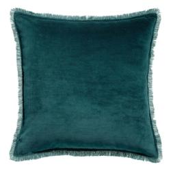 Coussin Velours Fara Paon 45x45cm Vivaraise