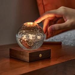 Lampe Amber Crystal Solar System Gingko