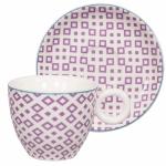 Tasse Expresso et Soucoupe Géo Eclectic Purple