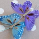 Papillons Décoratifs Bleu/Violet (set de 2)