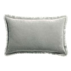 Coussin Velours Fara Perle 30x50cm