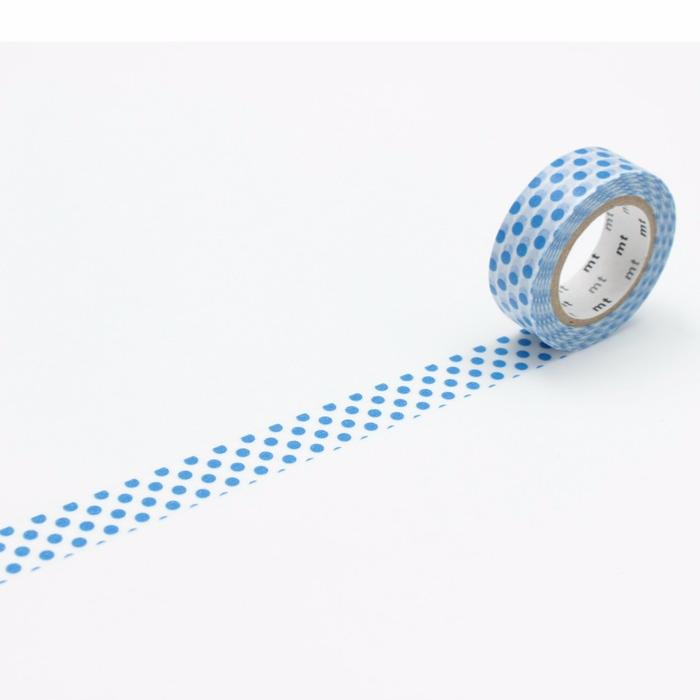 Masking Tape Papier Japonais Pois Bleus