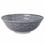 Bol Saladier Soba Nippon Black Wave 21 cm Porcelaine