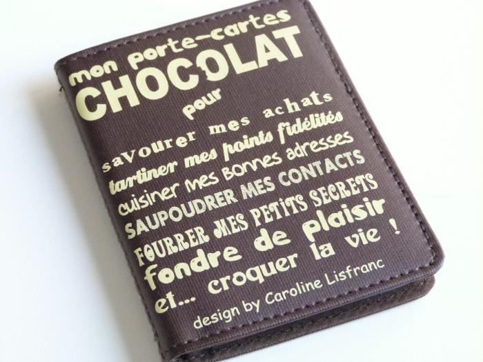Porte-Cartes Chocolat Je Fonds pour Toi Caroline Lisfranc