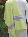 Fouta Vert Anis/Lilas