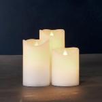 Set de 3 Bougies Décoratives Sara LED White Sirius