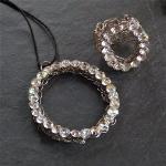 Collier et Bague Aliano Strass Circle Silver