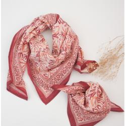 Foulard Carré Coton Padana Blush Bindi Atelier