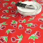 Toile Cirée Kitsch Kitchen Rouge/Cerises (x10 cm)