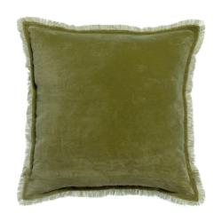 Coussin Velours Fara Olive 45x45cm