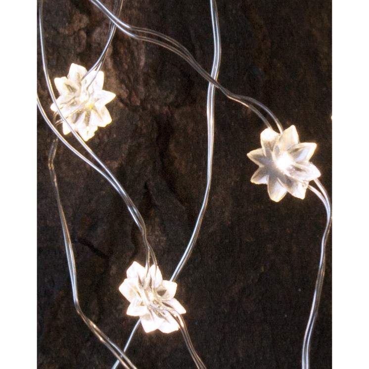 Guirlande Lumineuse 40 Leds Silke Mini Flower Clear Silver Indoor Sirius