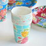 Verres en Carton Turquoise Kitsch Kitchen (x8)